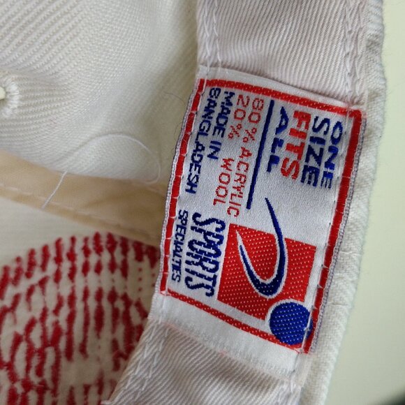 VINTAGE Detroit Red Wings Sports Specialties Hat Cap Snap Back Shadow Logo White - Picture 13 of 13